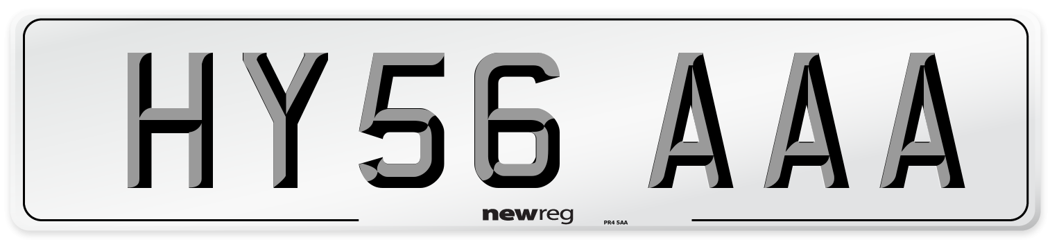 HY56 AAA Number Plate from New Reg
